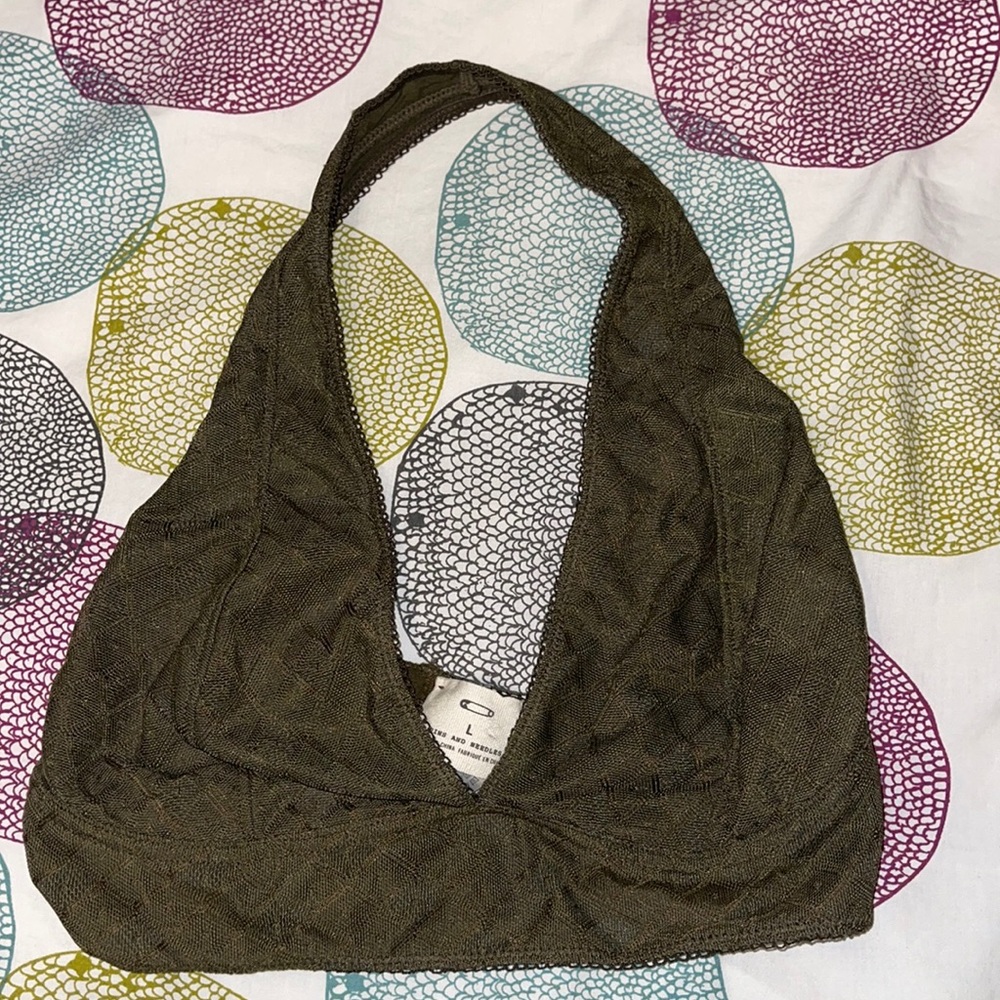 Olive green bralette